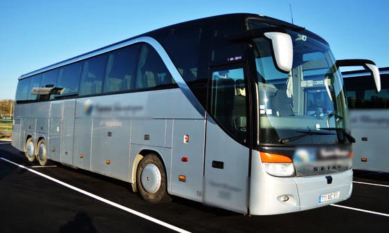 Spacious 59-seater coach ready for group travel in Marseille
